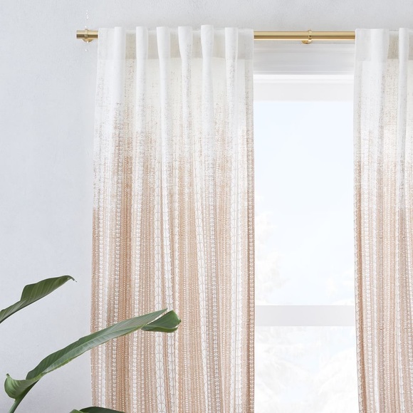 West Elm Echo Print Gold Dust Curtains - Picture 5 of 6